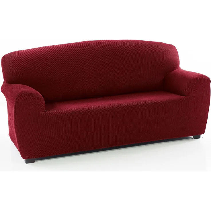 ECOMMERC3 Sofabezug für 3-Sitzer, 180-220 cm, Sofa-Effekt, Bordeaux, einfache Installation, Burgunderrot