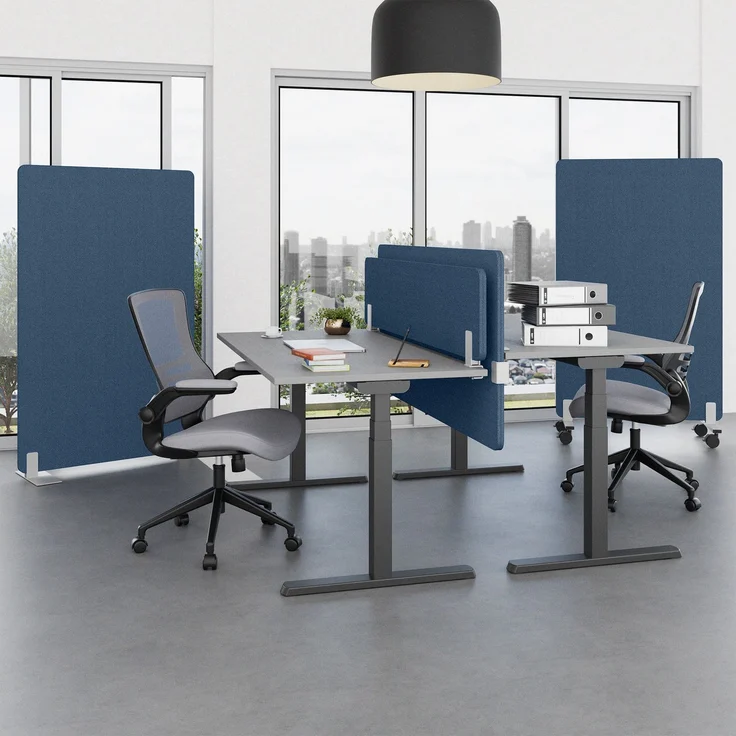 Rheinland Möbel FocusWall STW1018 – Akustik-Stellwand 1000×1800 mm in Stofffarbe Martinique inkl. Standfüßen – Schreibtisch-Trennwand für Büro & Homeoffice – Schallschutz – Made in Germany – Bild 3