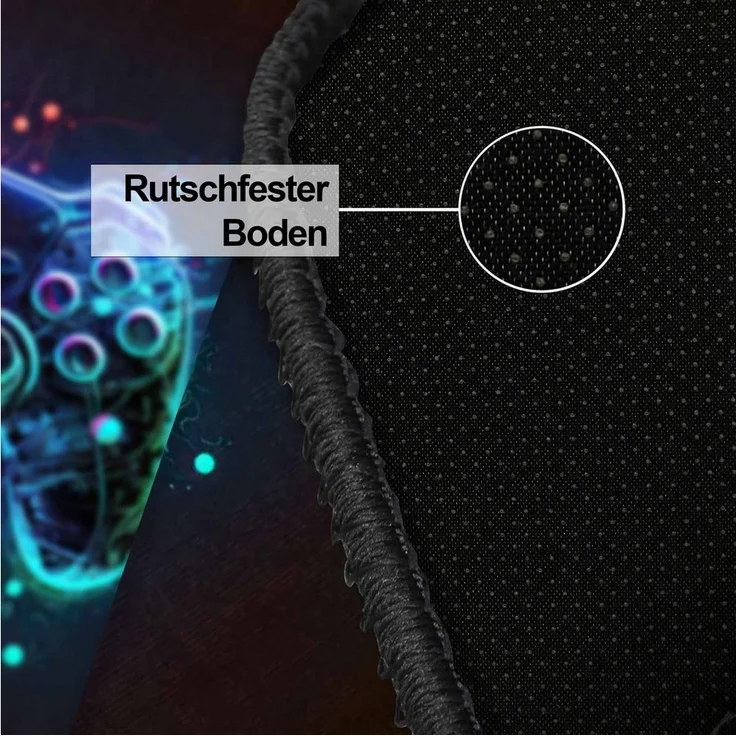 Bamyum Teppich Funspot Teppich mit Chenille Druck, Waschbarer Antibakteriell Teppich, Einzelstück – Bild 3