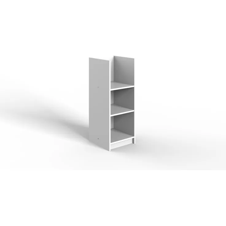Unterschrank >CINDY2< (BxHxT: 35x91x38 cm) in WEISS + ABSETZUNGEN ROSE
