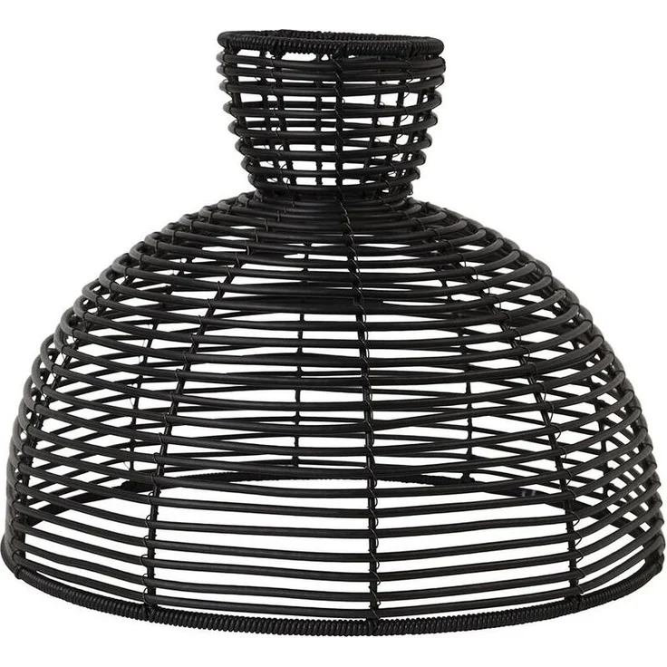 Outdoor Lampenschirm ,Runde, aus Kunst-Rattan, schwarz, E27, Ø 37,5cm – Bild 1