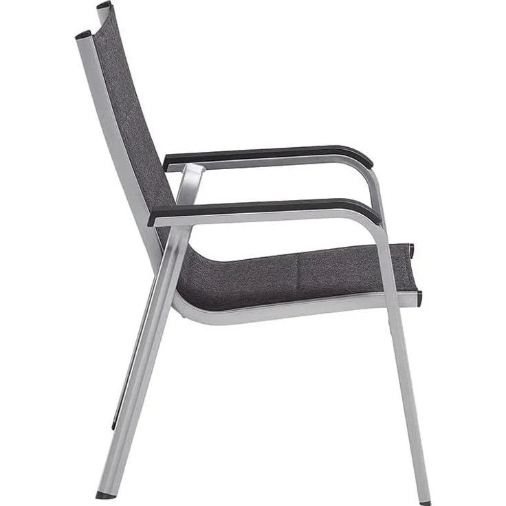 Kettler Stapelsessel Basic Plus padded silber/anthrazit Stapelstuhl 69,5x65,5x99 cm – Bild 5