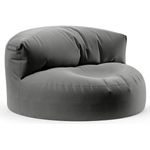 Green Bean® Sitzsack Sofa mit Füllmaterial - Lounge im Sitzsack-Design 90x50cm mit ergonomischer Rückenlehne & waschbarem Bezug - Indoor und Outdoor geeignet in Anthrazit