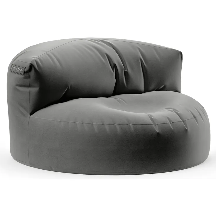 Green Bean® Sitzsack Sofa mit Füllmaterial - Lounge im Sitzsack-Design 90x50cm mit ergonomischer Rückenlehne & waschbarem Bezug - Indoor und Outdoor geeignet in Anthrazit