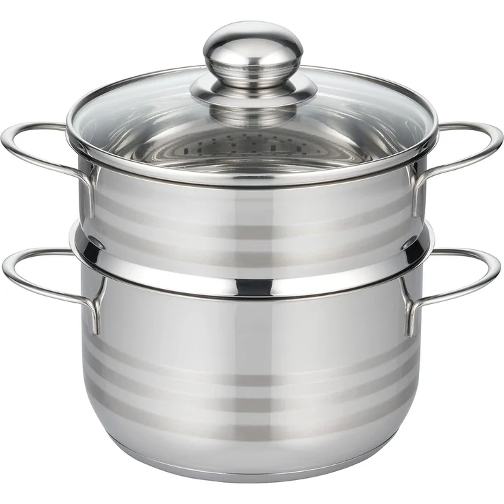 Elo Basic Dampfgartopf Brillant, Edelstahl, Glasdeckel, Induktion – Bild 1