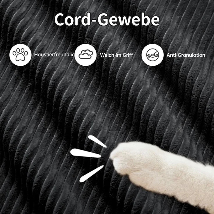 Odikalo 3-Sitzer modular kombinierbar Polstersofa Chaiselongue, Modulares Ecksofa ohne Montage, ergonomisch und haustierfreundlich, aus Cordstoff mit extra-breiten Armlehnen, 32D hochelastische Polsterung für Wohnzimmer und Schlafzimmer – Bild 3