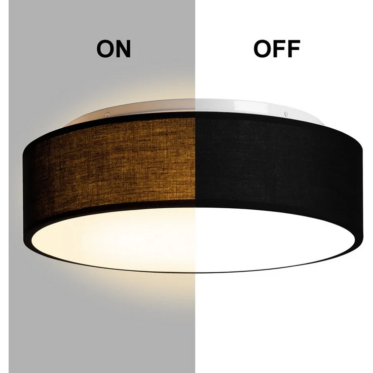 Zedelmaier Lampenschirm Deckenlampe Deckenleuchte mit Stoff-Lampenschirm, Wohnzimmerlampe Schlafzimmer Kinderzimmer Flur Lampe – Bild 2
