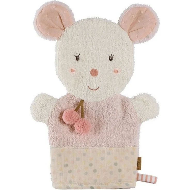 Fehn feehnLAND Waschhandschuh Waschlappen Maus Rose 29 cm – Bild 4