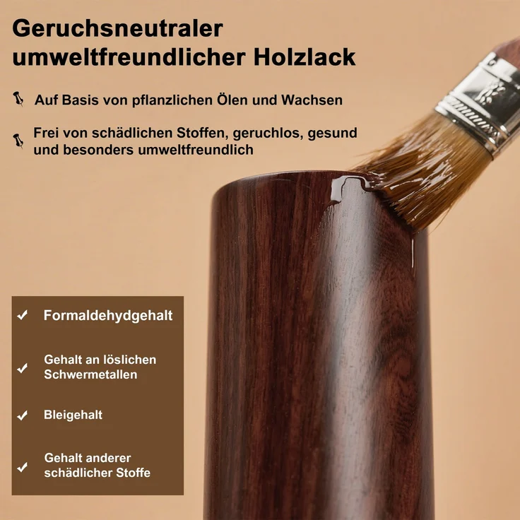 4 Esszimmerstühle aus Massivholz mit Rattan-Rückenlehnen, bequem und atmungsaktiv, geeignet für Esszimmer, Wohnzimmer, Cafés, moderner Stil, Leinen, Walnussholzfarbe und Beige – Bild 8