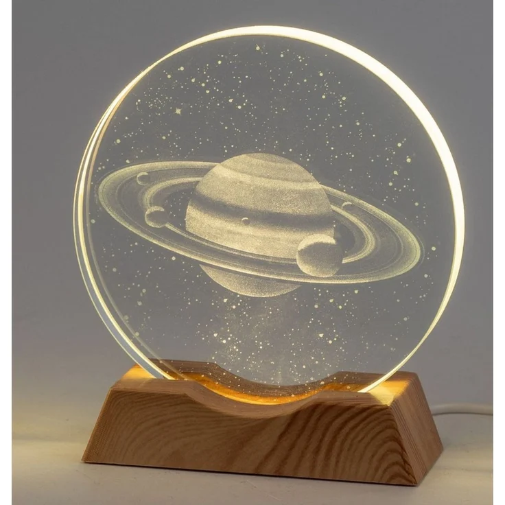 formano LED Tischleuchte Kristallglas, LED, Höhe: 11cm, Farbe: Transparent, Motiv: Kristall – Bild 2