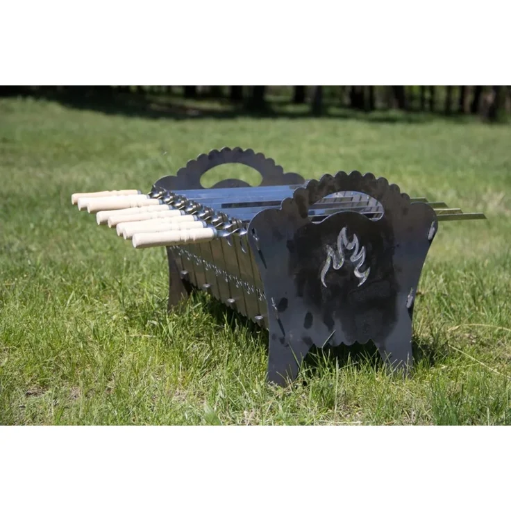 Grill Mangal Camping – Klappbarer Outdoorgrill 2mm Stahl – Bild 4