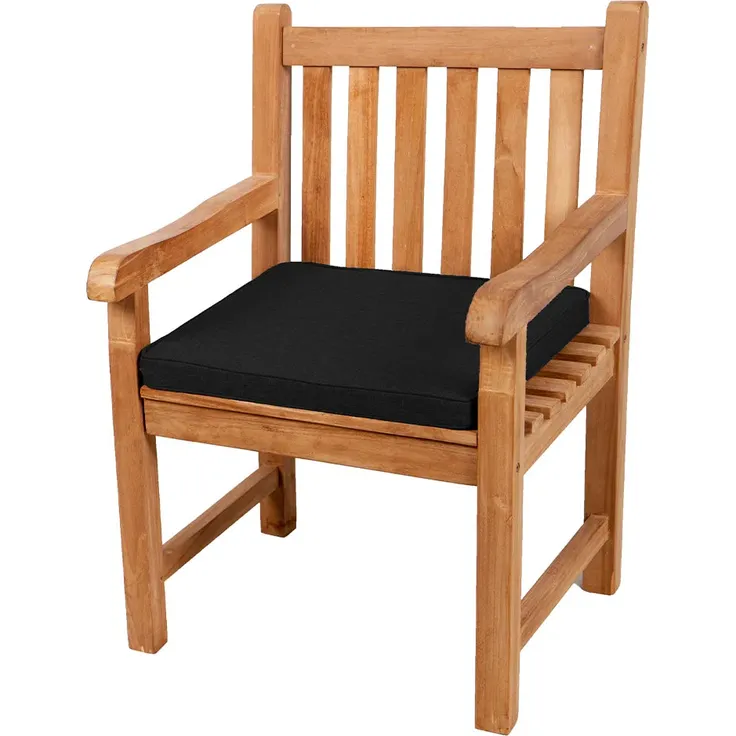 Gutekissen® Sitzkissen für Bank, Gartenschaukeln, Sitz, glatt. FK5 (40x40x5, Schwarz)