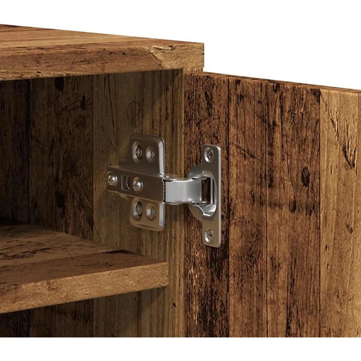 vidaXL Schuhschrank Altholz-Optik 32x35x92 cm Holzwerkstoff 856708 – Bild 8
