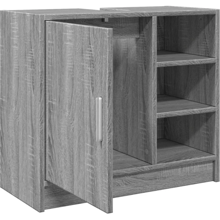 vidaXL Waschbeckenunterschrank Grau Sonoma 63x29x55 cm Holzwerkstoff 848134 – Bild 3
