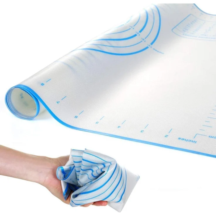 Silikonmatte Backmatte 70x50 cm Teigmatte Antihaft rutschfest Silicone Blaue – Bild 3