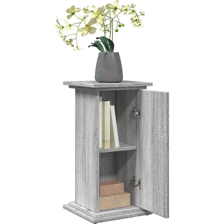 vidaXL Postament mit Stauraum, Holzwerkstoff, Grau Sonoma, 31 x 30 x 60 cm – Bild 3