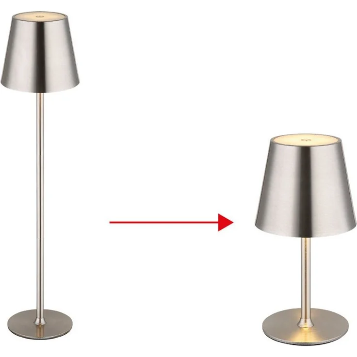 GLOBO LIGHTING Tischleuchte VANNIE, Memoryfunktion, LED fest integriert, Warmweiß, Tischlampe Nachttischlampe Deko-Tischleuchte Schlafzimmer – Bild 2