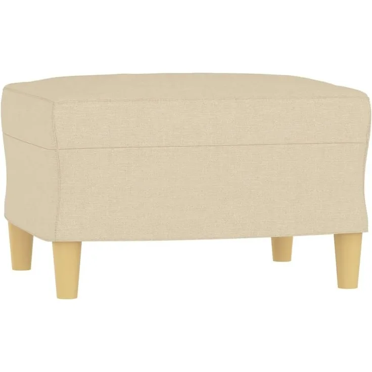 vidaXL Fußhocker Creme 60 x 50 x 41 cm Stoff [349265]