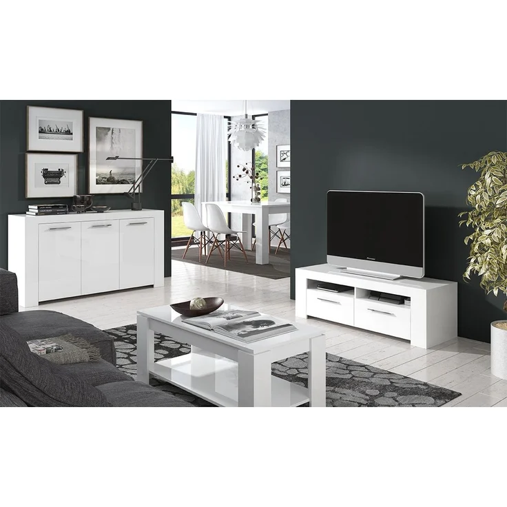 Calicosy 'AMBIT' Couchtisch mit hochklappbarer Tischplatte L102 cm - Weiß – Bild 10