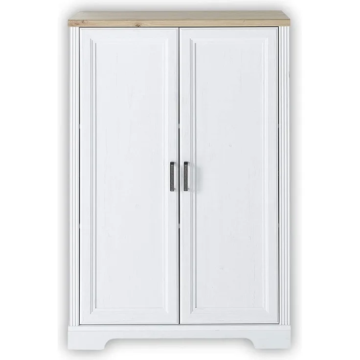 Aktenschrank 11 JASMIN Pinie hell weiß Akzente Artisan Eiche