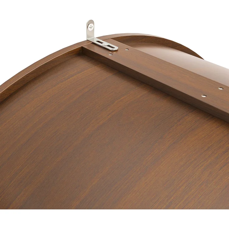 DESVIAE Garderobenschrank Walnuss aus MDF/Spanplatte – 80x179x50 cm – Rattantüren, Schubladen – Bild 9