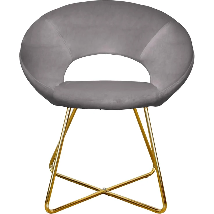 GARDENIA Vellutino Rundsessel London Grau, 65 x 59 x 74 cm – Bild 3