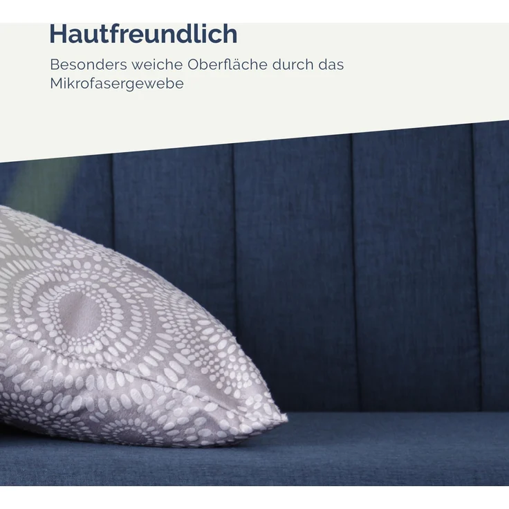 Dekokissen 50x50 mit verd. Reißverschluss, ( Grau ) Kissenbezug inkl. Füllkissen "Punkte", Dekorative Kissenbezüge, weicher Bezug für Kissen – Bild 5