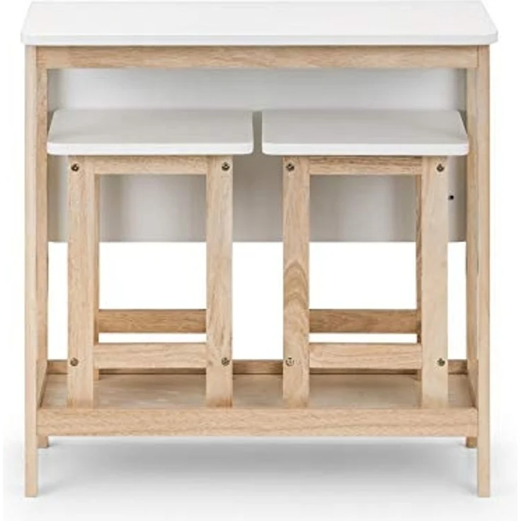 Das Julian Bowen Bar-Set Bergen in Weiß und Natur sind elegante und praktische Barmöbel für moderne Wohnungen – Bild 5