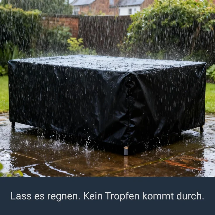 Awnic Abdeckplane Gartenmöbel Schutzhülle Winterfest Wasserdicht Rechteck 420D Oxford-Gewebe 170X115X71cm – Bild 5