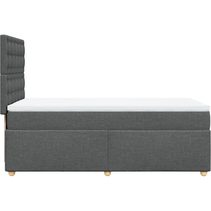 vidaXL Boxspringbett mit Matratze Dunkelgrau 80x200 cm Stoff 3293422 – Bild 7
