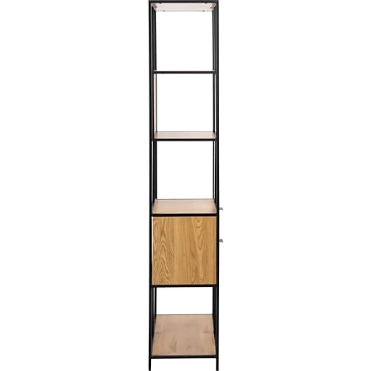 XXXL Xxxl Regal, Schwarz/Eiche, 4 Fächer, 2 Schubladen, 77x185x35 cm, stehend – Bild 4