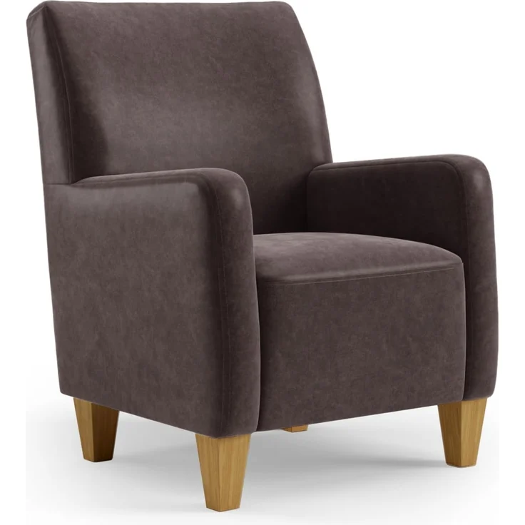 Cavadore Sessel Vida / Polstersessel im trendigen Design / 74 x 93 x 81 / Mikrofaser, Braun
