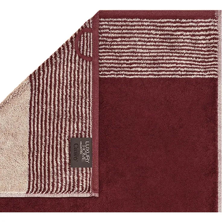 CAWÖ Handtuch Set, 10-tlg. - C Two-Tone, 2x Duschtuch, 4x Handtuch, 4x Gästetuch Bordeaux Set – Bild 4