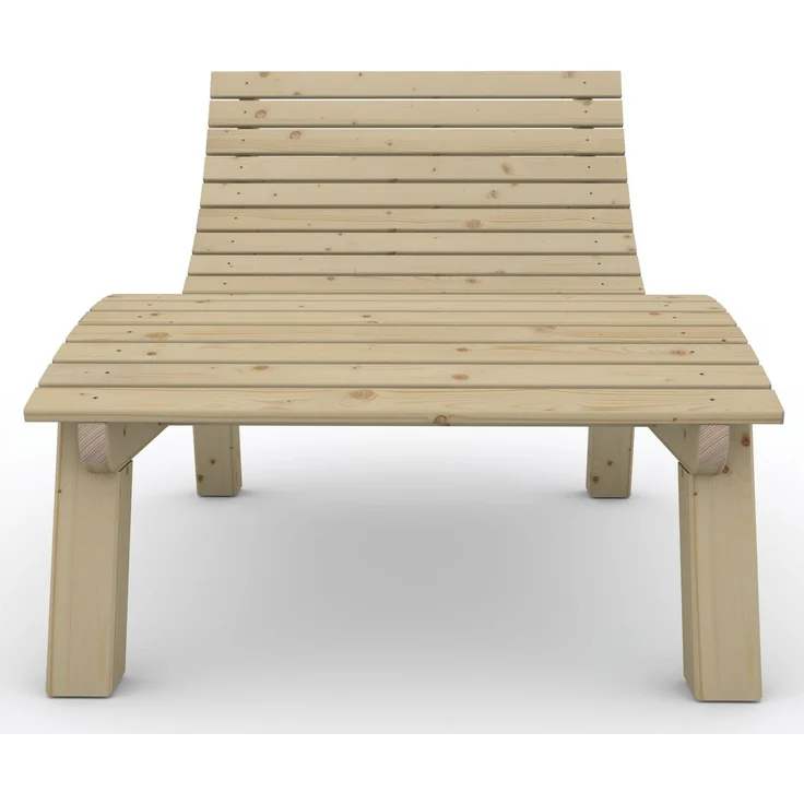 Gartenliege Relaxliege "Liege-Franzi" (Fichte) Breite 90cm Einstiegshöhe 40cm mit Füßen – Bild 3