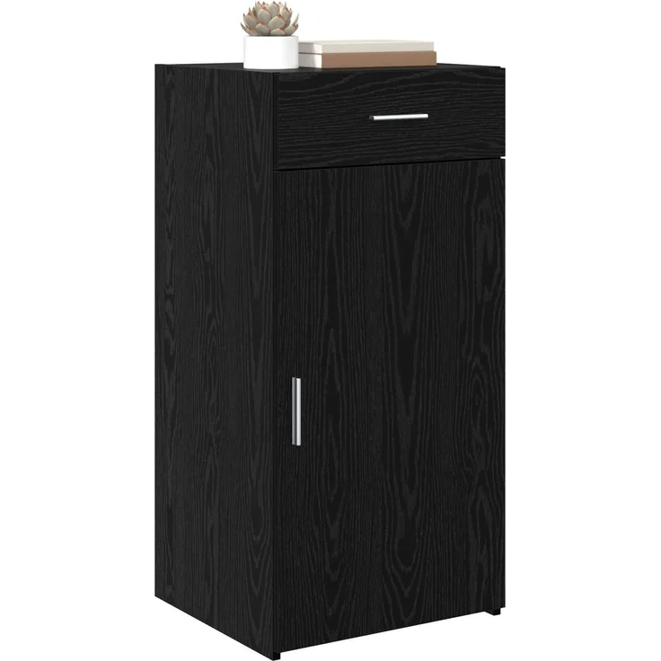 vidaXL Sideboard Schwarz Eichen-Optik 45 x 42,5 x 93 cm Holzwerkstoff 883149 – Bild 3