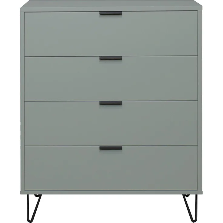 Kommode Erna 81x45x102 Pinie Green matt Lack 14725-D
