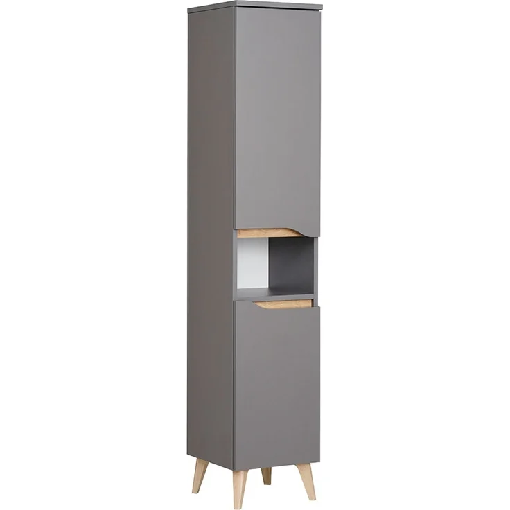 Midischrank Casablanca / Capri , Holzwerkstoff , Grau , 30.00 x 141.00 x 33.00 cm – Bild 4