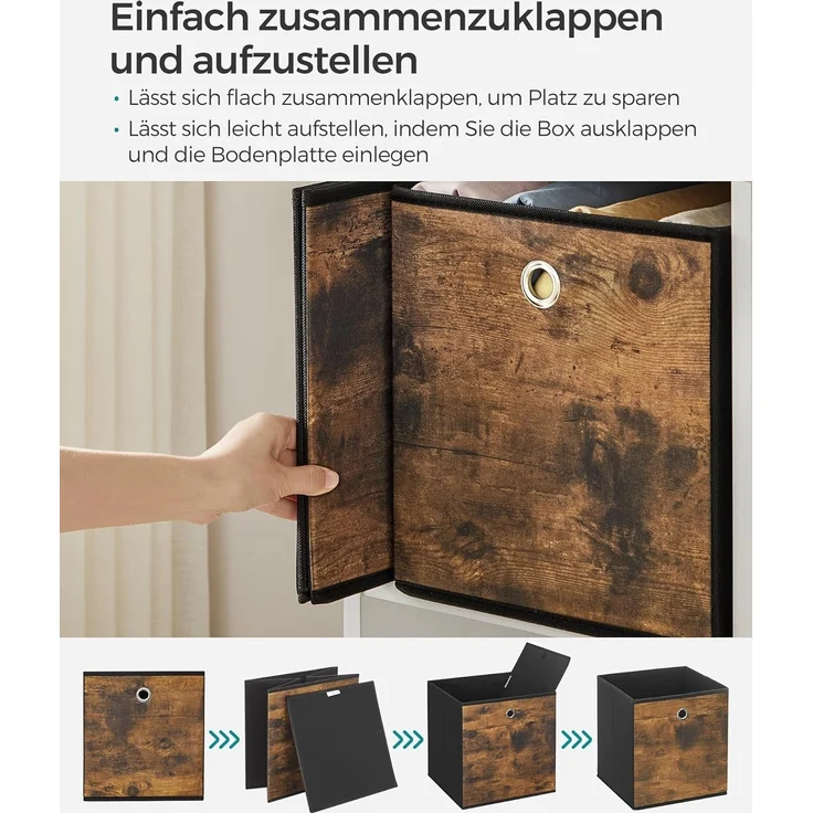 SONGMICS Aufbewahrungsbox, 6er Set, faltbar, Vliesstoff, 26 x 26 x 28 cm – Bild 5