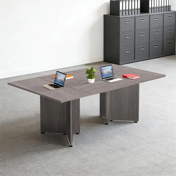 Konferenztisch modular 320 x 100 x 74 cm (160x2 cm) Dark Gray – Bild 1