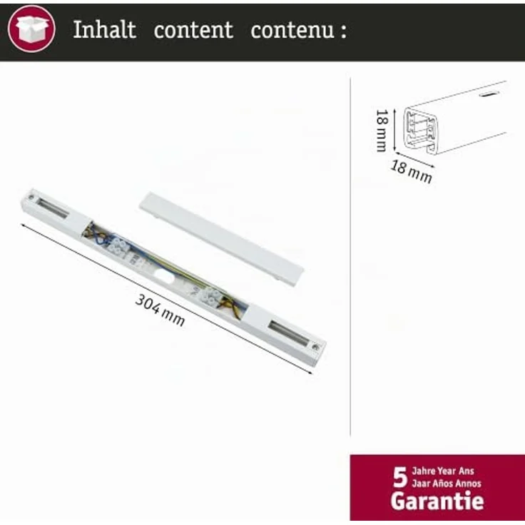 Paulmann 97766 URail Mitteleinspeisung 3/4/5-adrig max 1000W Weiß 230V Kunststoff – Bild 2