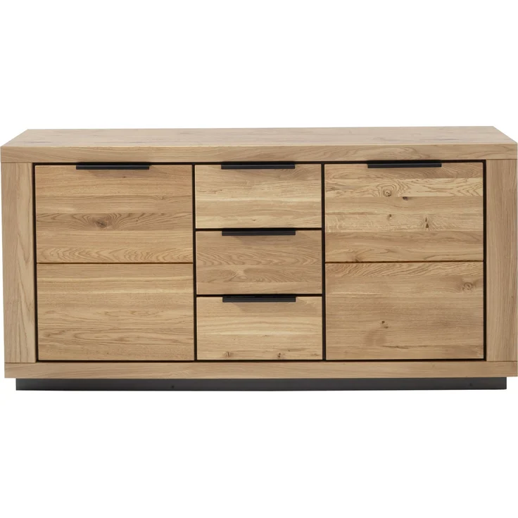 Sideboard >GRENO< in Wildeiche geölt, Wildeiche teilmassiv - 163x80x40cm (BxHxT) – Bild 2