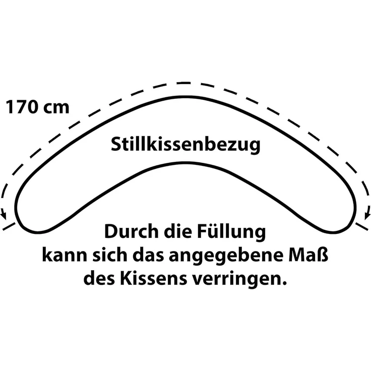 Amilian Stillkissenbezug 170 cm - Kissenbezug für Stillkissen, Seitenschläferkissen -Bezug, 100% Baumwolle - weicher und pflegeleichter Ersatzbezug – Bild 6