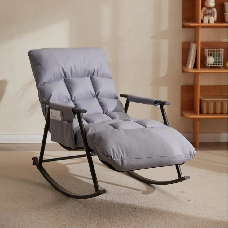 POPOLIC Schaukelstuhl Ergonomischer Schaukelstuhl/Liegesessel 140x60x96cm - Verstellbar
