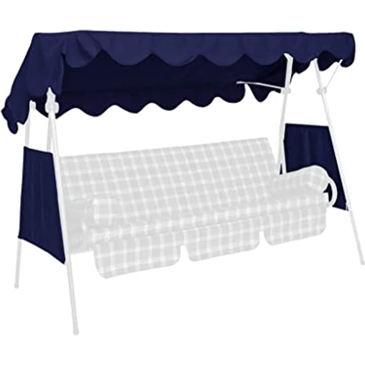 Angerer Freizeitmöbel Sonnendach für 3-Sitzer Hollywoodschaukel Swingtex, wasser- und schmutzabweisend, 200 x 120 cm, blau – Bild 2