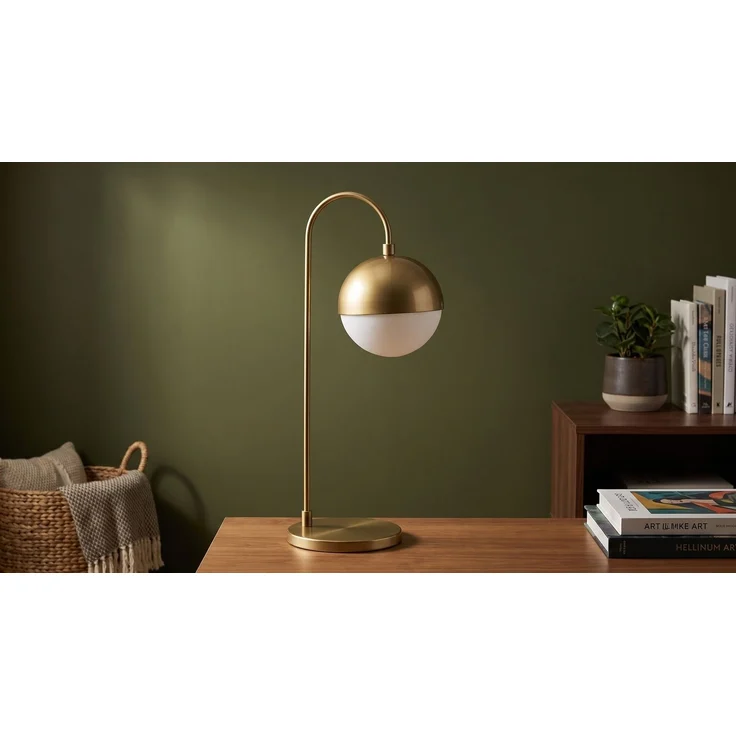 KAWOLA Tischlampe ENORA Glas gold 53 x 25 x 18 cm – Bild 2