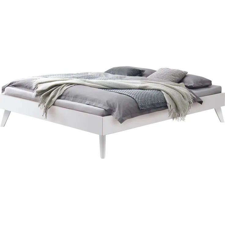 Hasena Trento Calvari Massivholzbett 90x200 Buche weiss deckend, lackiert 20