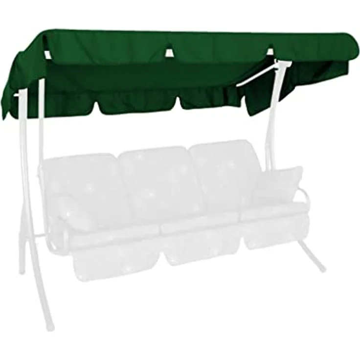 Angerer Freizeitmöbel Sonnendach für 3-Sitzer Hollywoodschaukel, Wasser- und schmutzabweisend, grün, 210 x 145 cm – Bild 2