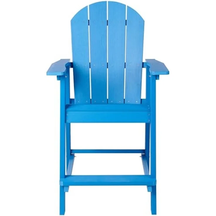 Garten-Barstuhl ADIRONDACK Kunststoff Blau – Bild 4