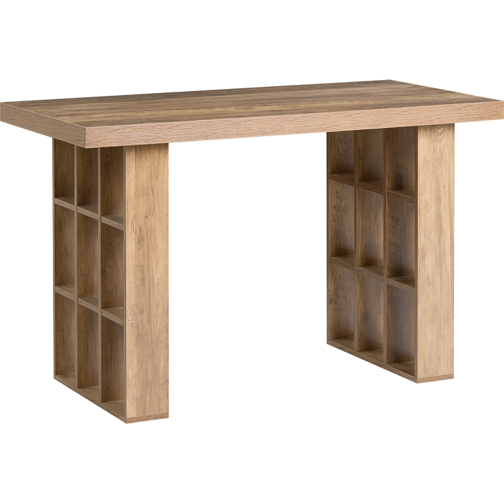 Schreibtisch ELURA Hellbraun 120 cm 60 cm mit Fächern