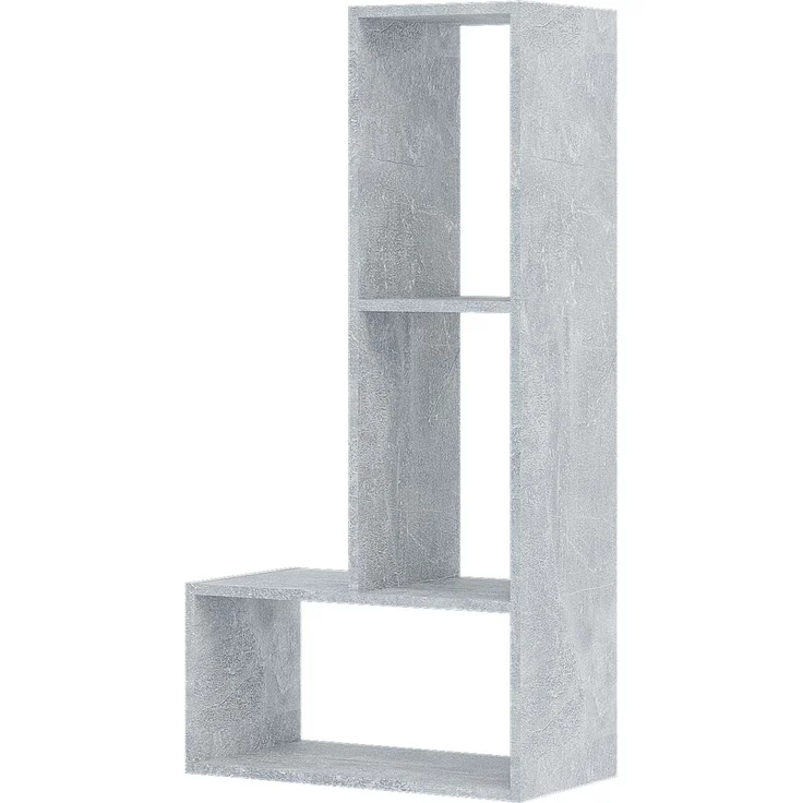 Shefa Raumteiler Regal Tetris - Modernes Wohnzimmerregal in Beton Grau – Bild 4